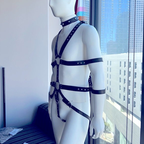 Vegan Leather Body Harness - Picture 3 of 4
